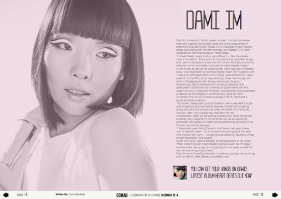 Holly Grace Fashion Stylist - Cover & Page Spread for GC MAG