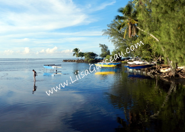 Bespoke Art by Liisa Garceau - Calm Tahiti, French Polynesia.