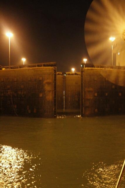 Bespoke Art by Liisa Garceau - Opening Panama Canal, Going through 1st lock.