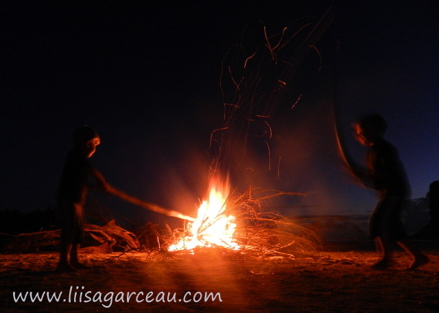 Bespoke Art by Liisa Garceau - Playing with Fire San Blas Islands.