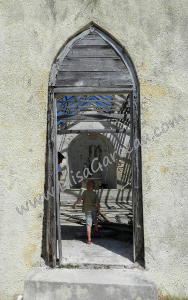 Bespoke Art by Liisa Garceau - Bahamas oldest church entrance. Long Island, Bahamas.